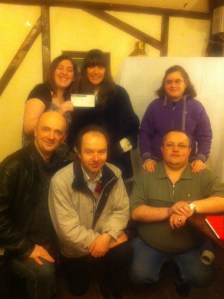 Charlotte with the participants in the sponsored walk.